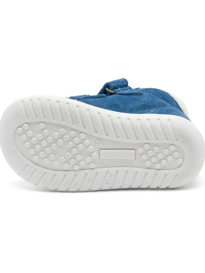 bisgaard Lauflernschuhe^Leder-Lauflernschuhe in Blau/ Weiß