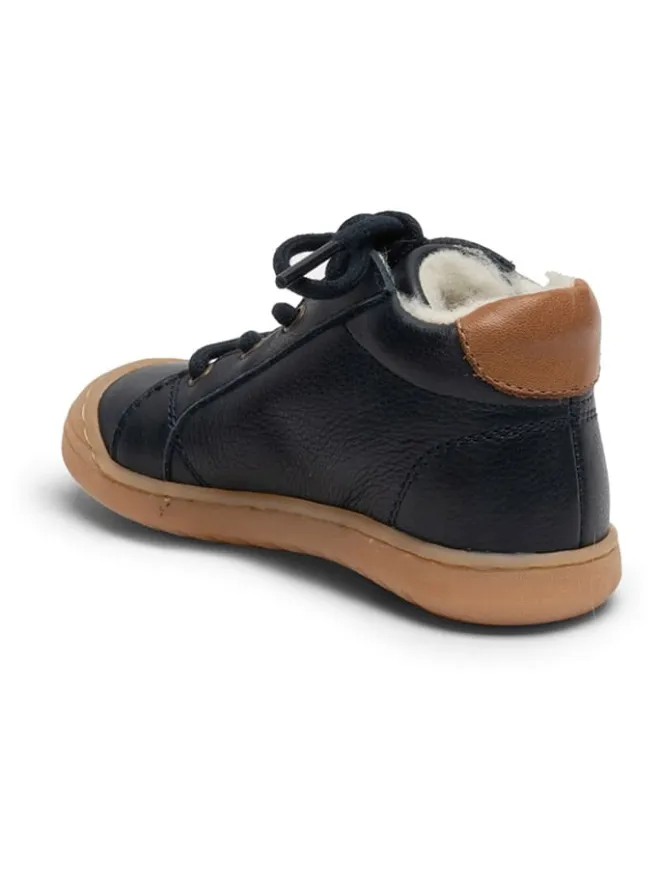 Leder-Lauflernschuhe in Dunkelblau>bisgaard Sale