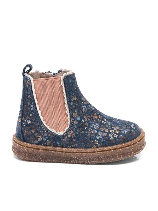 bisgaard Lauflernschuhe^Leder-Lauflernschuhe "Siggi" in Blau/ Rosa