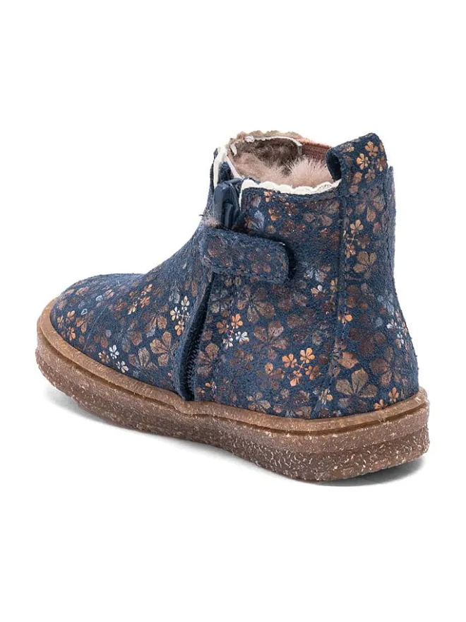 bisgaard Lauflernschuhe^Leder-Lauflernschuhe "Siggi" in Blau/ Rosa