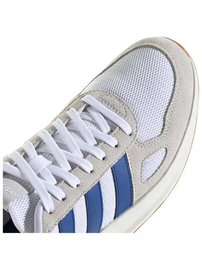 Leder-Laufschuhe "Run 84" in Weiß/ Blau/ Beige>adidas