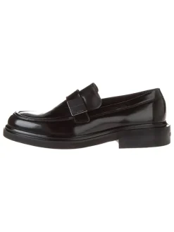 Calvin Klein Halbschuhe^Leder-Loafer in Schwarz