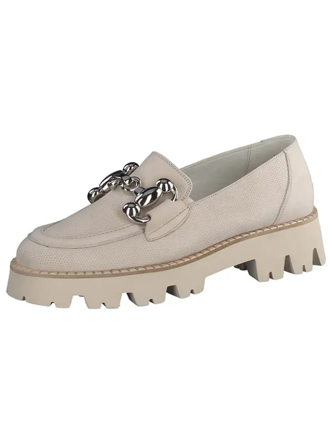 Paul Green Halbschuhe^Leder-Mokassins in Beige