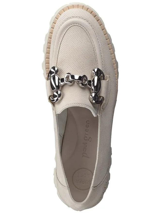 Paul Green Halbschuhe^Leder-Mokassins in Beige