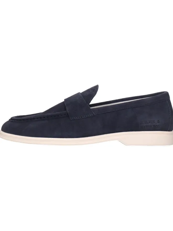 MELVIN & HAMILTON Halbschuhe^Leder-Mokassins "Adley 23" in Dunkelblau
