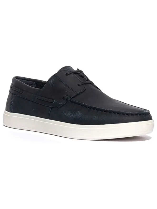 Geox Halbschuhe^Leder-Mokassins "Avola" in Schwarz
