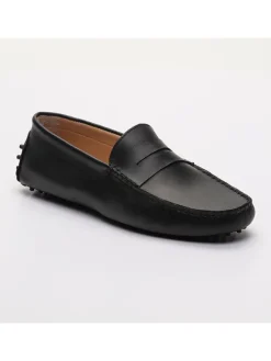 CHARLES & SMITH Halbschuhe^Leder-Mokassins "Cole" in Schwarz