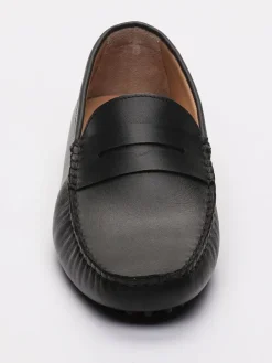 CHARLES & SMITH Halbschuhe^Leder-Mokassins "Cole" in Schwarz