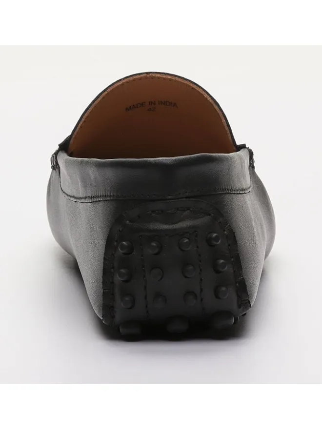 CHARLES & SMITH Halbschuhe^Leder-Mokassins "Cole" in Schwarz