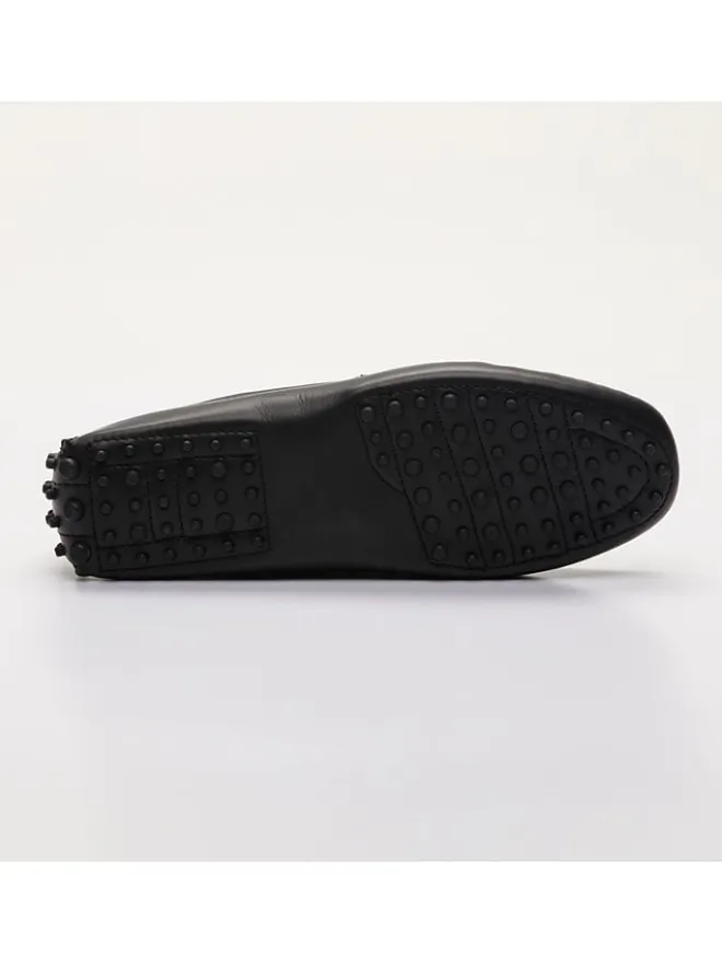 CHARLES & SMITH Halbschuhe^Leder-Mokassins "Cole" in Schwarz