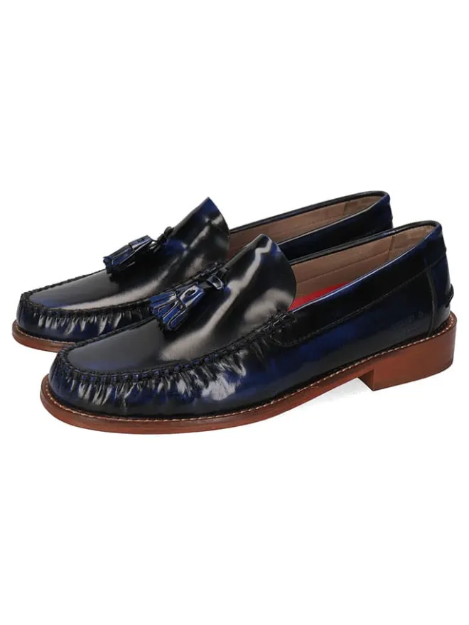 Leder-Mokassins "Edward" in Dunkelblau>MELVIN & HAMILTON New