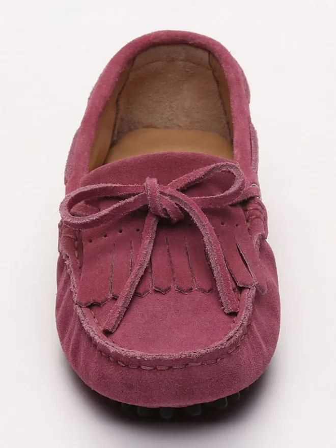 CHARLES & SMITH Halbschuhe^Leder-Mokassins "Emma" in Pink