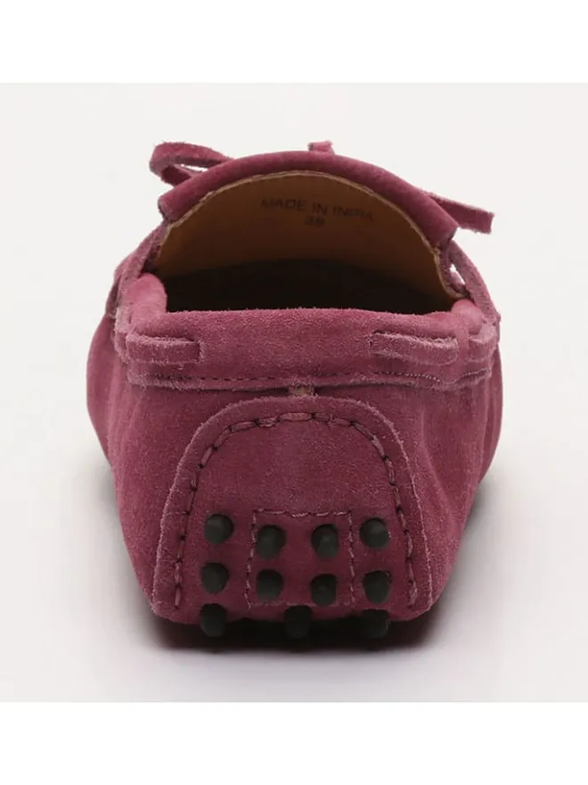 CHARLES & SMITH Halbschuhe^Leder-Mokassins "Emma" in Pink