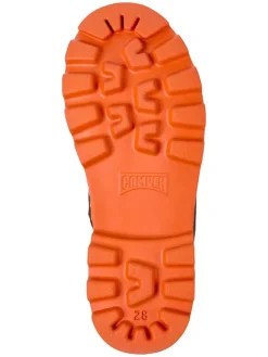 Leder-Mokassins in Anthrazit/ Orange><noscript><img width=