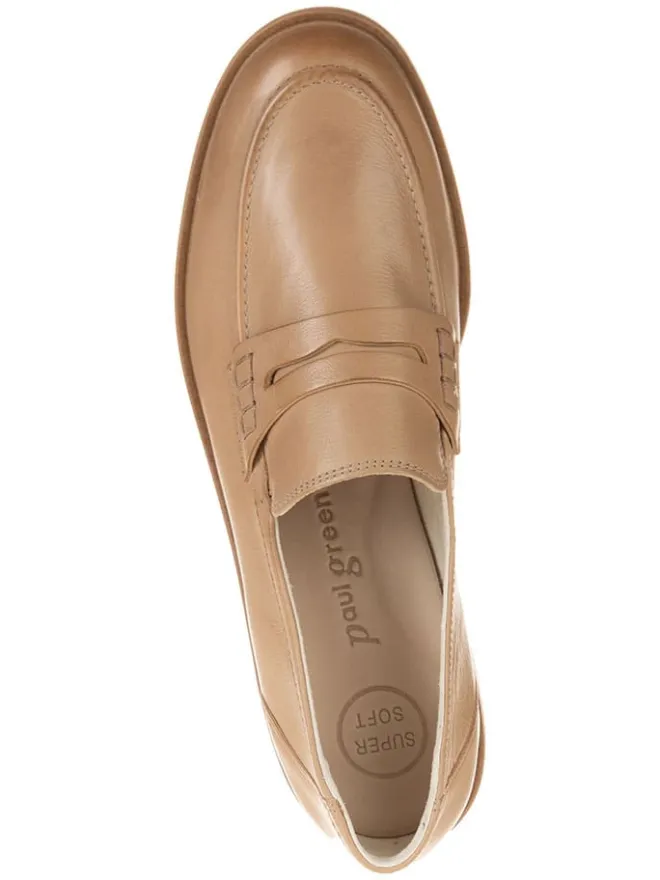 Leder-Mokassins in Beige>Paul Green Outlet