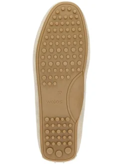 Leder-Mokassins in Beige><noscript><img width=