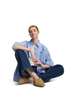 Leder-Mokassins in Beige><noscript><img width=
