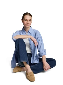 Leder-Mokassins in Beige><noscript><img width=