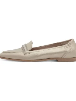 Tamaris Halbschuhe^Leder-Mokassins in Beige