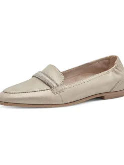 Tamaris Halbschuhe^Leder-Mokassins in Beige