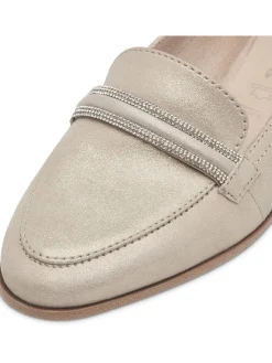 Tamaris Halbschuhe^Leder-Mokassins in Beige