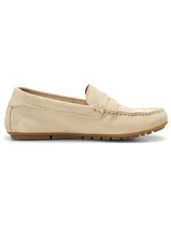 Leder-Mokassins in Beige><noscript><img width=