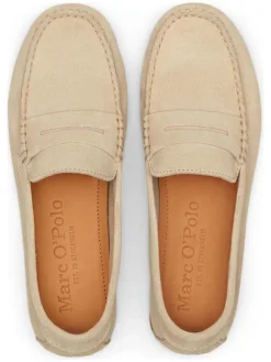 Leder-Mokassins in Beige><noscript><img width=