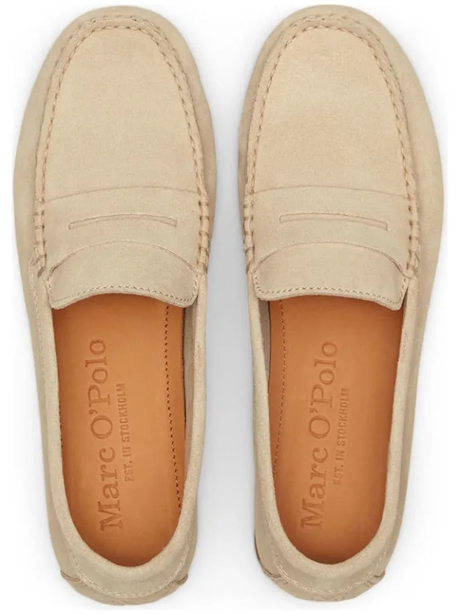 Leder-Mokassins in Beige>Marc O'Polo Shoes Outlet