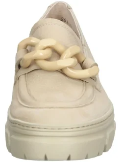 Leder-Mokassins in Beige><noscript><img width=