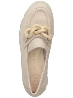 Leder-Mokassins in Beige><noscript><img width=