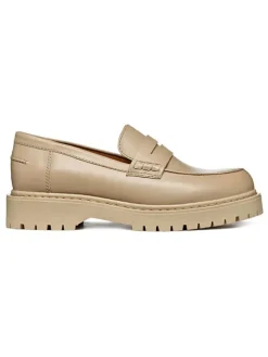 Geox Halbschuhe^Leder-Mokassins in Beige