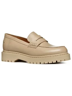 Geox Halbschuhe^Leder-Mokassins in Beige