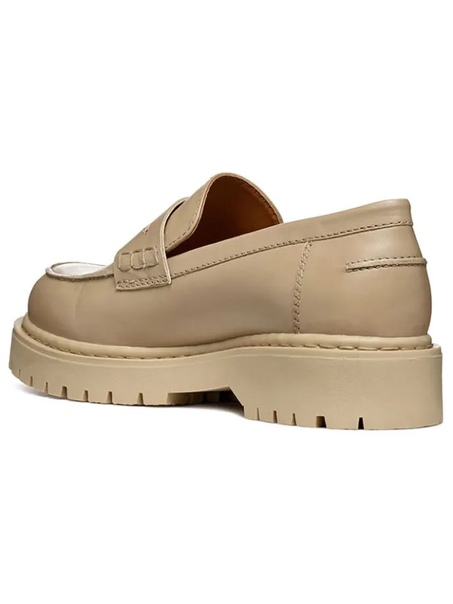Geox Halbschuhe^Leder-Mokassins in Beige