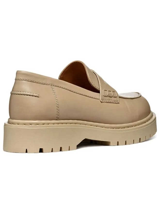 Geox Halbschuhe^Leder-Mokassins in Beige
