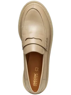 Geox Halbschuhe^Leder-Mokassins in Beige