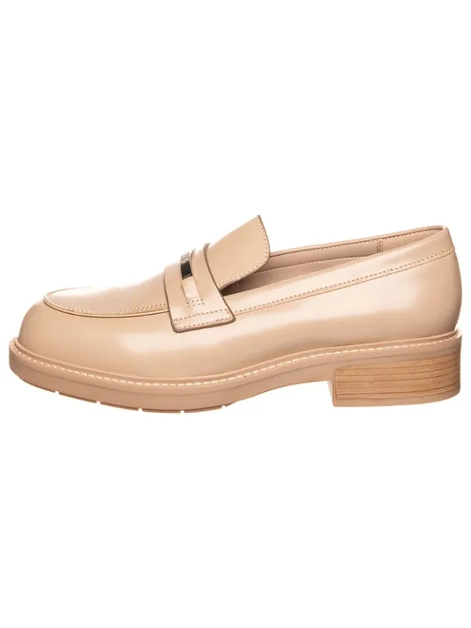 Calvin Klein Halbschuhe^Leder-Mokassins in Beige
