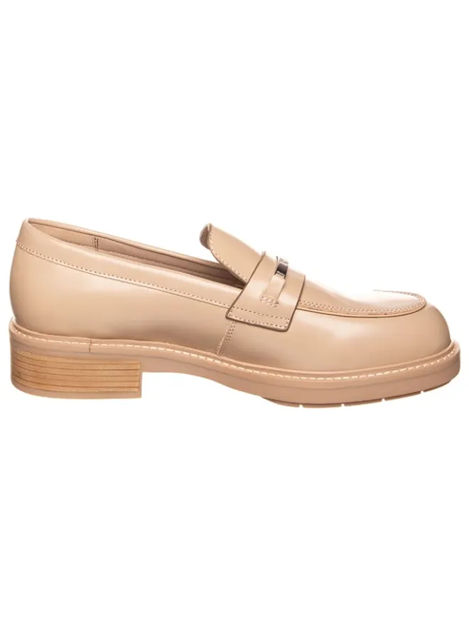 Calvin Klein Halbschuhe^Leder-Mokassins in Beige