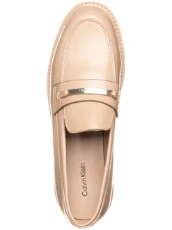 Calvin Klein Halbschuhe^Leder-Mokassins in Beige