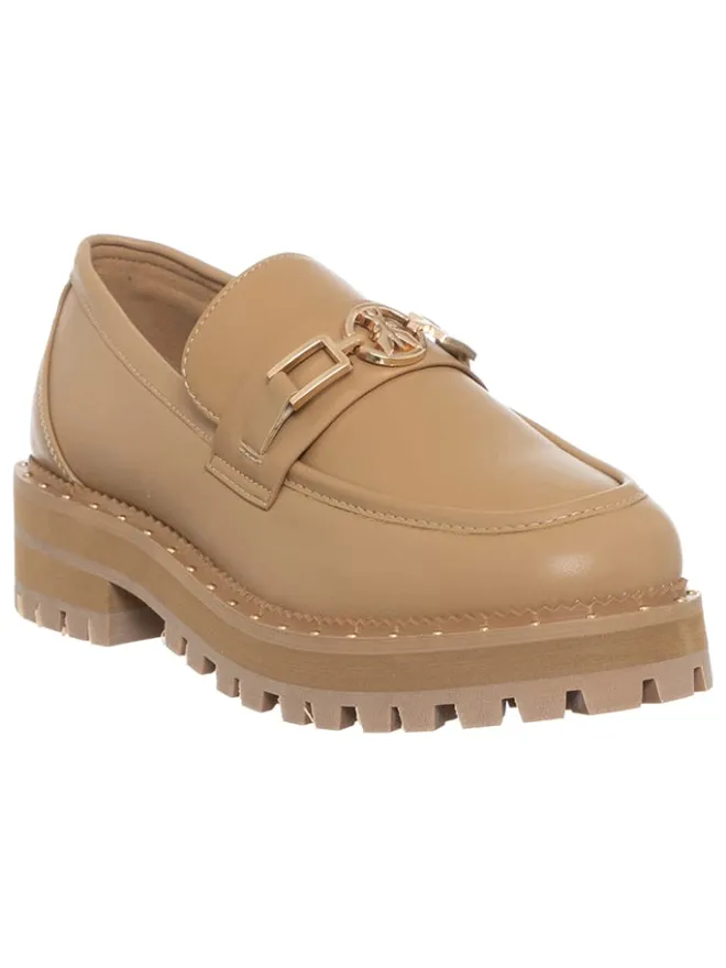 Patrizia Pepe Halbschuhe^Leder-Mokassins in Beige