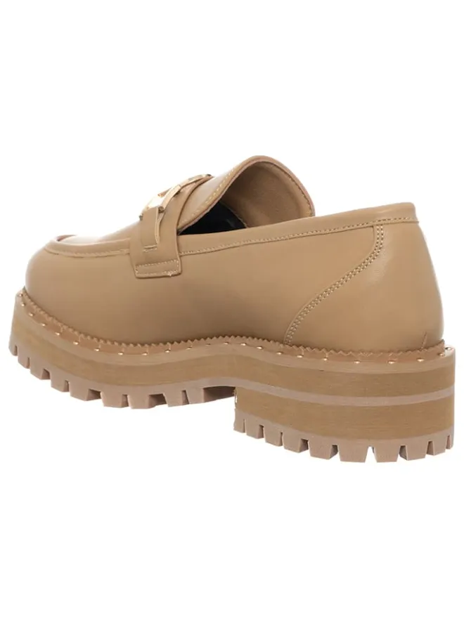 Patrizia Pepe Halbschuhe^Leder-Mokassins in Beige