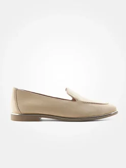 Leder-Mokassins in Beige><noscript><img width=