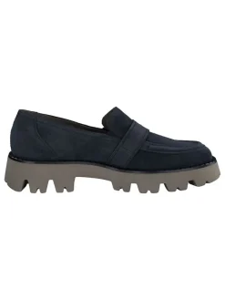 Paul Green Halbschuhe^Leder-Mokassins in Blau