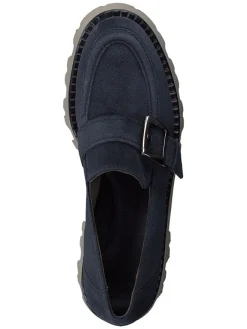 Paul Green Halbschuhe^Leder-Mokassins in Blau