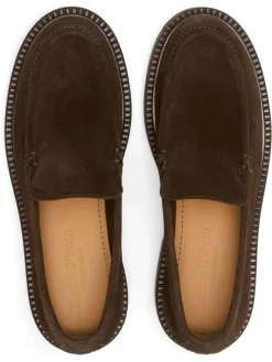 Leder-Mokassins in Braun><noscript><img width=