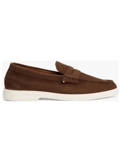 Leder-Mokassins in Braun>Tommy Hilfiger Shoes Sale