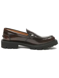 Leder-Mokassins in Braun><noscript><img width=