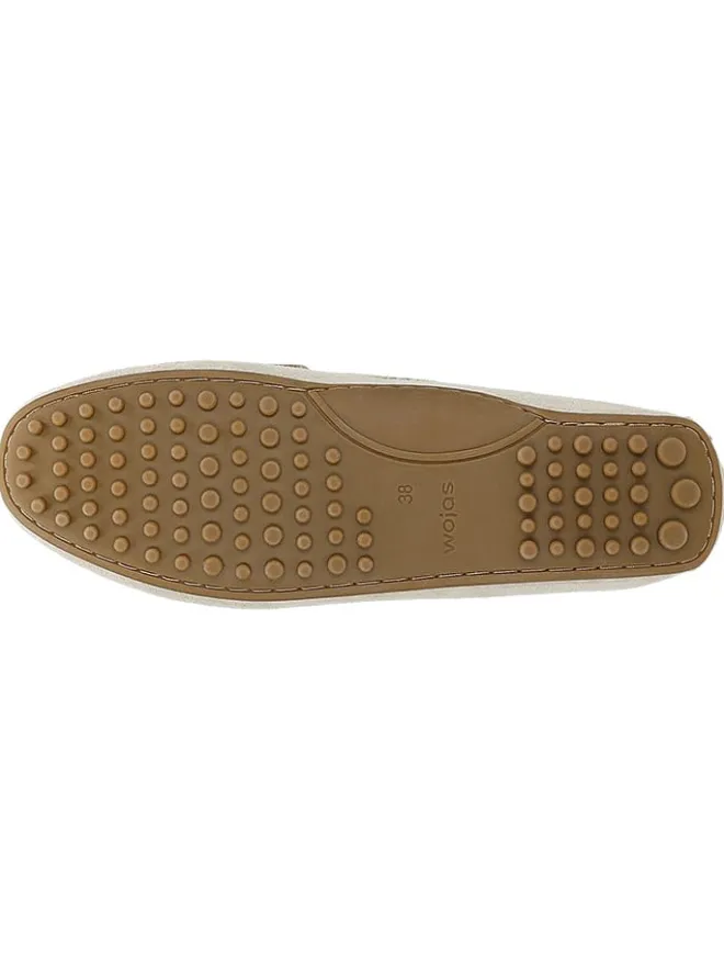 Wojas Halbschuhe^Leder-Mokassins in Creme
