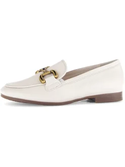 Leder-Mokassins in Creme>Gabor