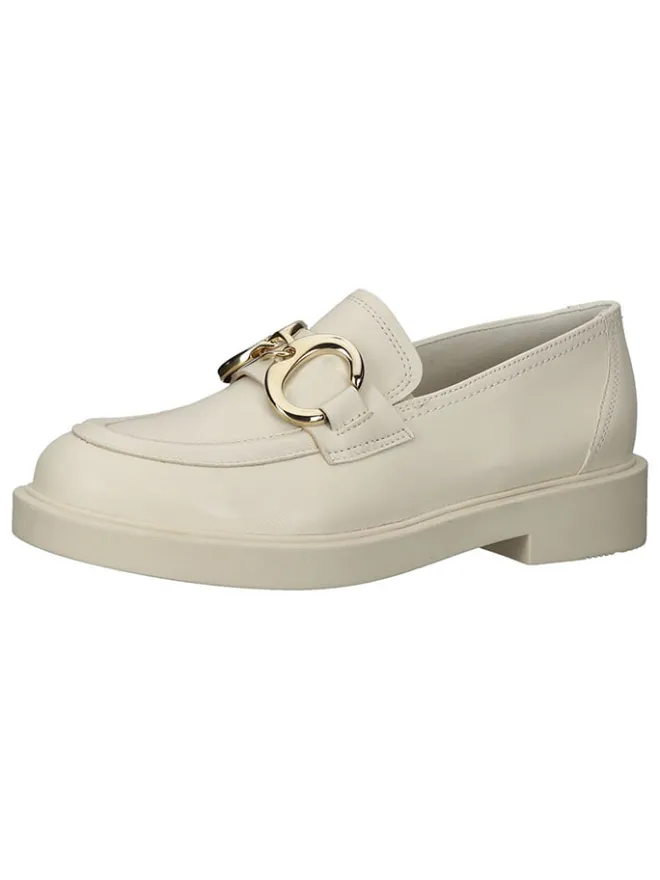 Leder-Mokassins in Creme>Paul Green Sale