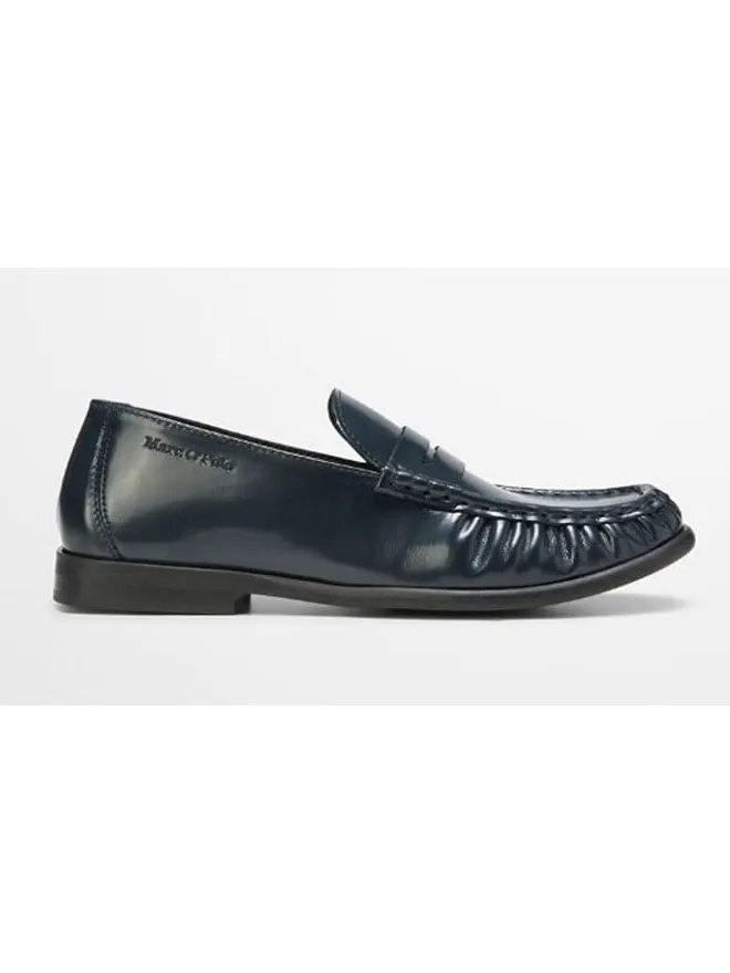 Marc O'Polo Shoes Halbschuhe^Leder-Mokassins in Dunkelblau